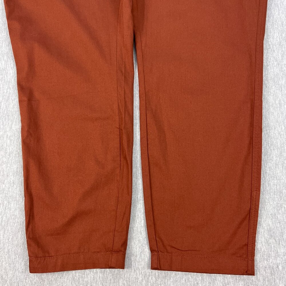 Pact Organic Daily Twill Pants Womens XL Terra Cotta Brown Elastic Waistband NEW - Picture 3 of 14